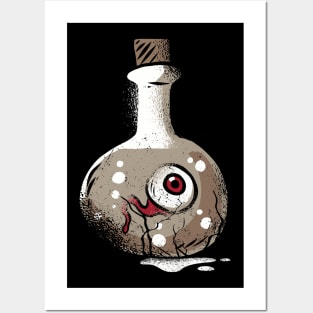 Eyeball in Lab Flask Posters and Art